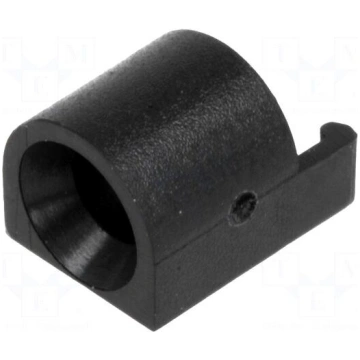 LED housing | 3mm | polyamide | angular | black | 