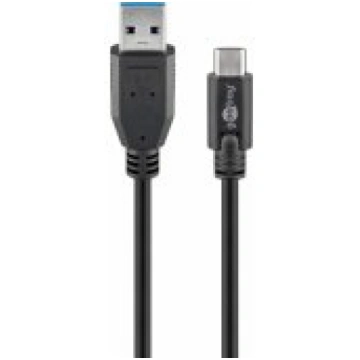Goobay 71221 USB-C to USB A 3.0 cable 2 m Black ak