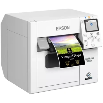 Krāsainais uzlīmju printeris EPSON CW-C4000e spīdī
