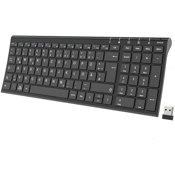 iClever bezvadu tastatūra, 2.4G bezvadu tastatūra,