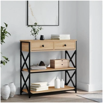 Console Table with Drawer 75 x 28 x 75 cm Sideboar