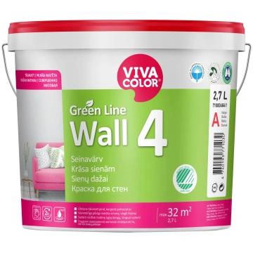 VIVACOLOR Krāsa Vivacolor Green Line Wall 4, balta