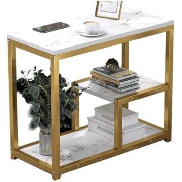 Modern Console Table with Shelves Small Spaces Ent