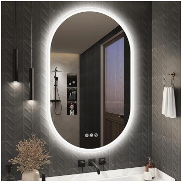 S"bagno vannas istabas spogulis ar LED apgaismojum