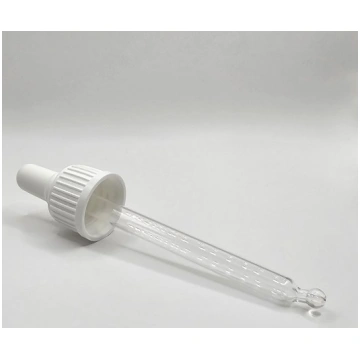 Vāciņš ar pipeti, DIN18, 50ml pudelei, balts