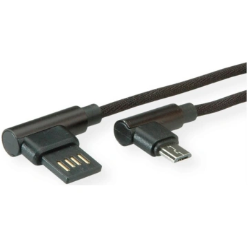 Roline USB 2.0 Cable, A reversible - Micro B (90° 