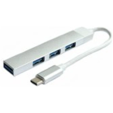 RoGer Hub USB-C 4xUSB2.0 Silver Aksesuārs RO-USBC-