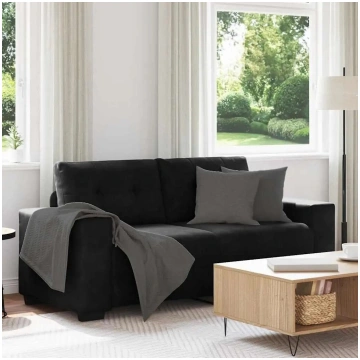 Divvietīgs dīvāns VidaXL modelis 4105127 melns sam