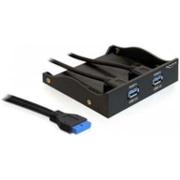 DELOCK Front Panel 3 5 2x USB 3.0 black ( DE 61896
