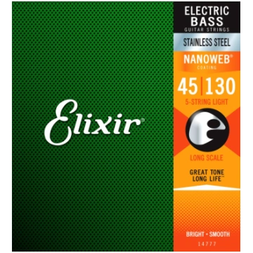Elixir 14777 Nanoweb 45-130 basģitāras stīgas