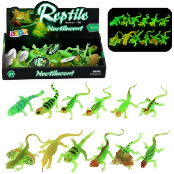 Fluorescent Green Glow-in-the-Dark Lizard Rubber F