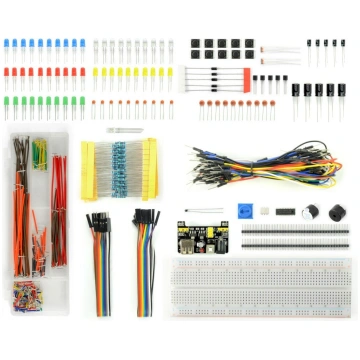 Set of electronic components + breadboard 830 - E2
