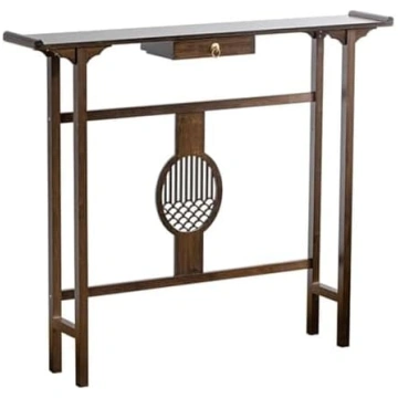 Generisch Slim Vintage Console Table with Drawer -