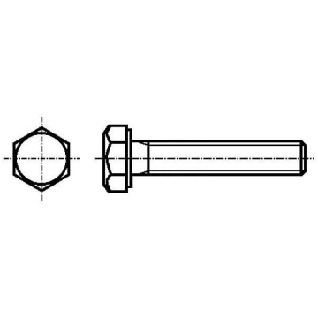 Screw; M4x20; 0.7; Head: hexagonal; brass; without