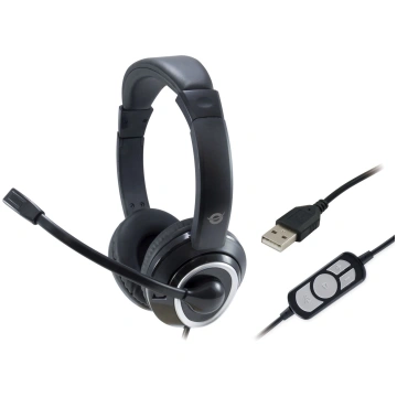 Conceptronic POLONA01B USB austiņas ar mikrofonu,