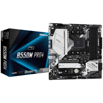 ASRock Motherboard B550M Pro4 AM4 4DDR4 HDMI/DP/D-