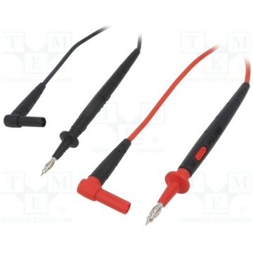 Test leads; probe tip x2,angular banana plug 4mm x