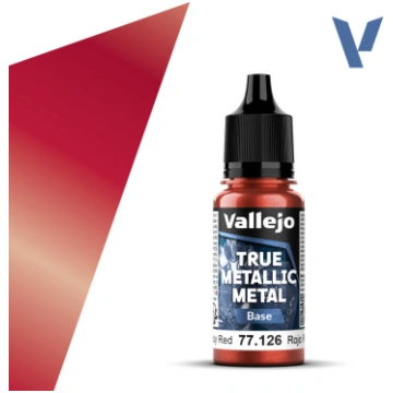 77126 True Metallic Metal BASE - Ruby Red Vallejo