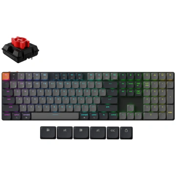 Bezvadu klaviatūra Keychron K5 QMK (Version 2), uz
