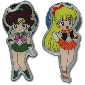 Sailor Moon Venus & Jupiter Lapel Pins Set of 2 Gr