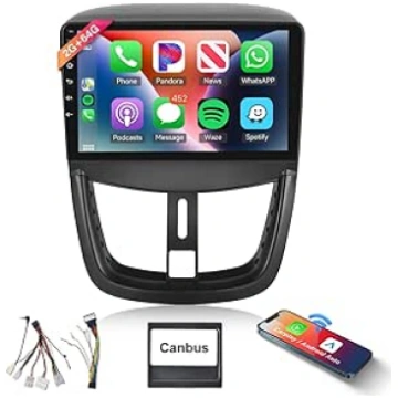 Podofo Carplay auto radio Peugeot 207 2006-2015, 9
