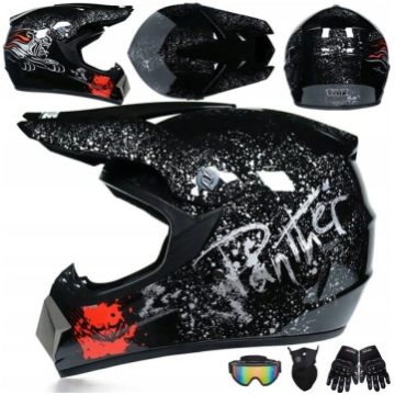 Motokrosa BMX ķiveres komplekts bērniem 53-54 cm -