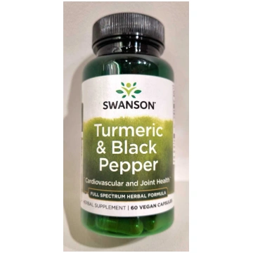 SWANSON Kurkuma un melnie pipari Turmeric & Black 