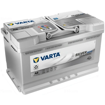 Akumulators Varta Silver Dynamic AGM xEV A6 80Ah, 