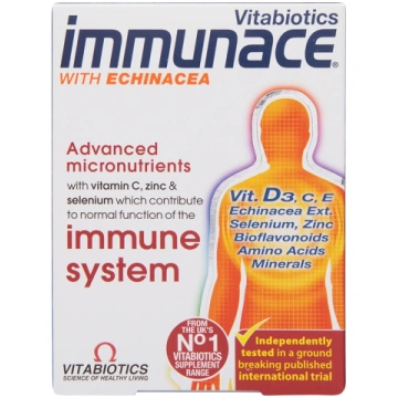 Vitabiotics Immunace ar ehināciju, 30 tabletes