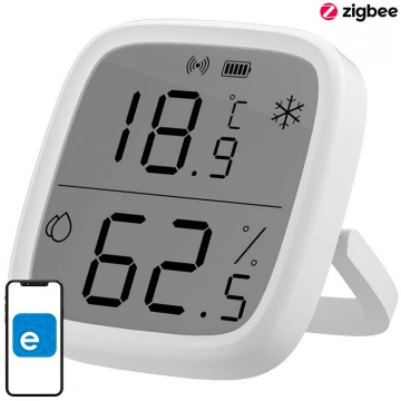 Viedais temperatūras un mitruma sensors ZigBee LCD