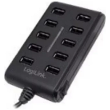 Logilink | USB Hub 10-Port USB2.0 with power adapt