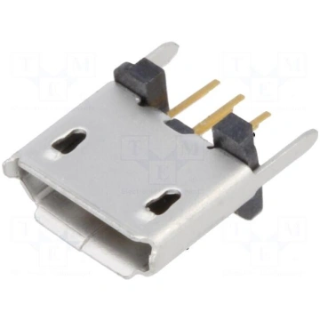 Connector: USB B micro | socket | THT | PIN: 5 | s