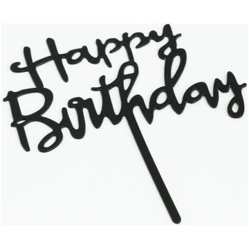 Toperis akrila Happy Birthday Tessi