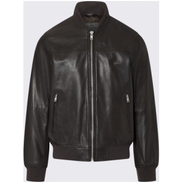 Leather bomber jacket LIUJO