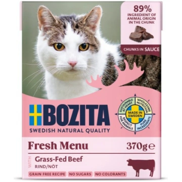 BOZITA Liellopu gaļa mērcē - Mitrā barība kaķiem -