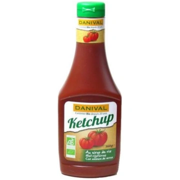 Organic Ketchup Without Sugar 560 gr Danival