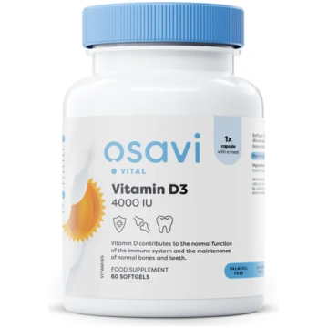 Osavi D3 vitamīns, 4000IU - 60 kapsulas