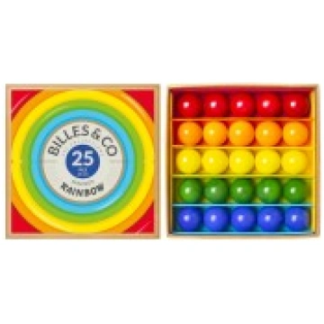 Stikla bumbiņu komplekts Mini Box Rainbow Billes&C