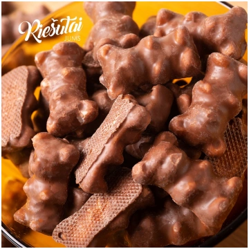 Zefīru lācīši šokolādē, 1 kg