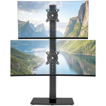 PEGZONE Vertical Double Monitor Stand for 17-34 In