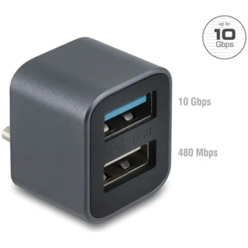 Delock Mini USB Hub with USB Type-C™ male to 1 x U