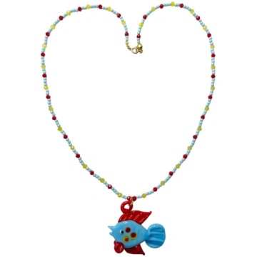 FISH AZUL NECKLACE ester & co