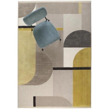 Carpet Hilton 160x230 Grey/Yellow Zuiver, White La