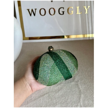 High Quality Luxe Statement Clutch - Green Wooggly