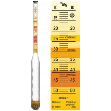 Neuzkrājošs medus mērītājs ar mēģeni 10-50°blg Bro