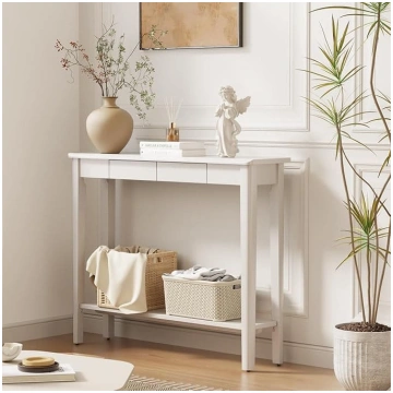 AQIMUELE Console Table Wood with Drawers, 24.8 cm 