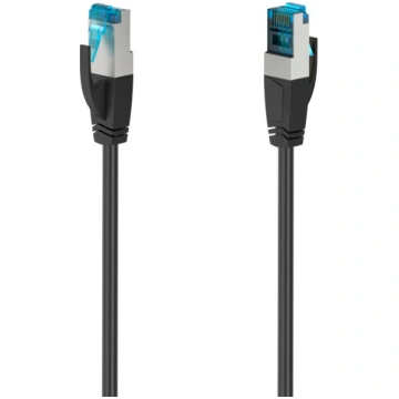 Hama Ethernet Vads, CAT 6a, 10 Gbit/s, 0.5 m, meln