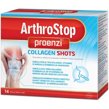 Walmark ArthroStop Proenzi Collagen shots, Kolagēn