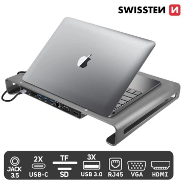 Swissten Multifunctional USB-C Laptop Docking Stat