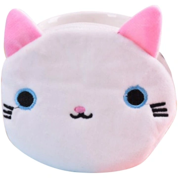 Mini Coin Purse Plush Cat Cartoon Pattern Stylish 